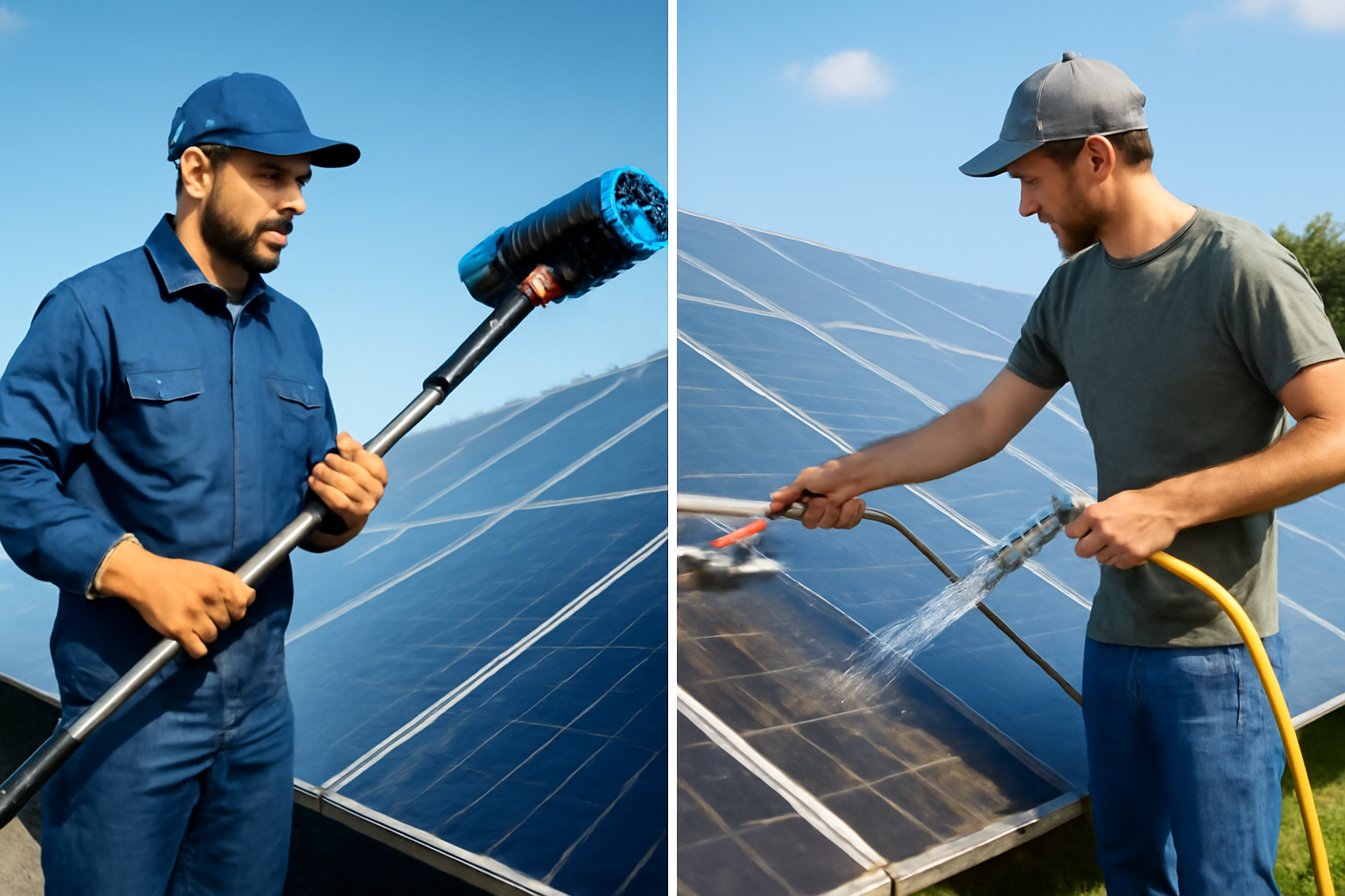Pro cleaner vs DIY solar cleaning